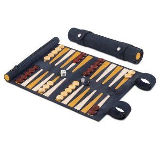 Leren oprolbare reisbackgammon Canarias - Melia Games