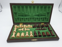 Wooden foldable Chess Set. stained