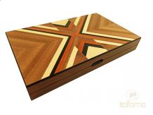 Precious wooden backgammonset - hand inlaid