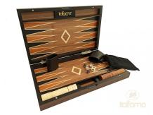 Leatherette backgammon brown - Italfama