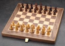 Luxury magnetic chess Walnut / Ahorn - 19 mm