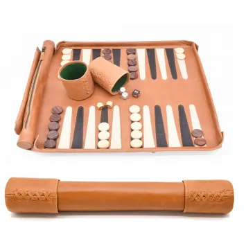 Patricia Bos Design backgammon Caramel Brown