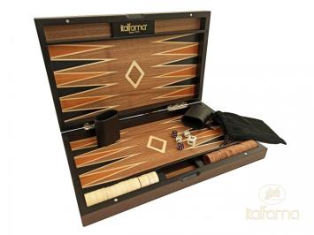 Precious wooden backgammonset - hand inlaid